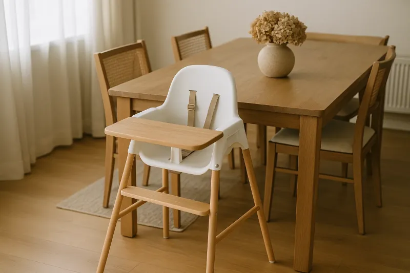 Chaises hautes au design, confort et sécurité premium pour les repas de bébé : retrouvez tous nos produits sur notre e-shop